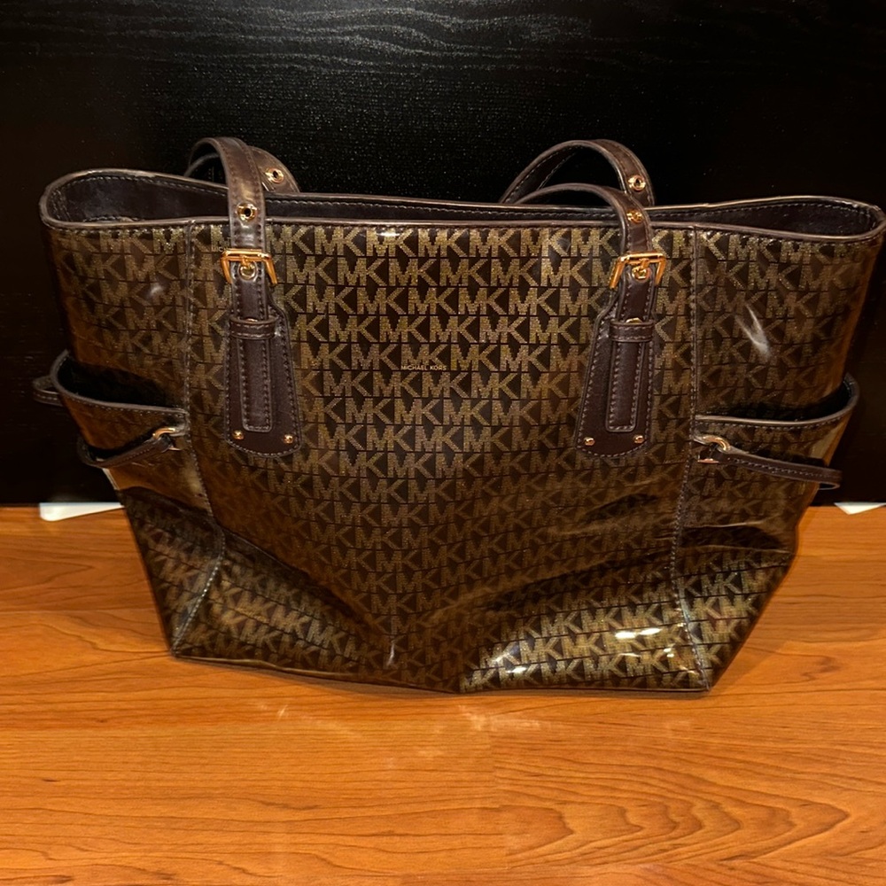 Michael kors metallic tote